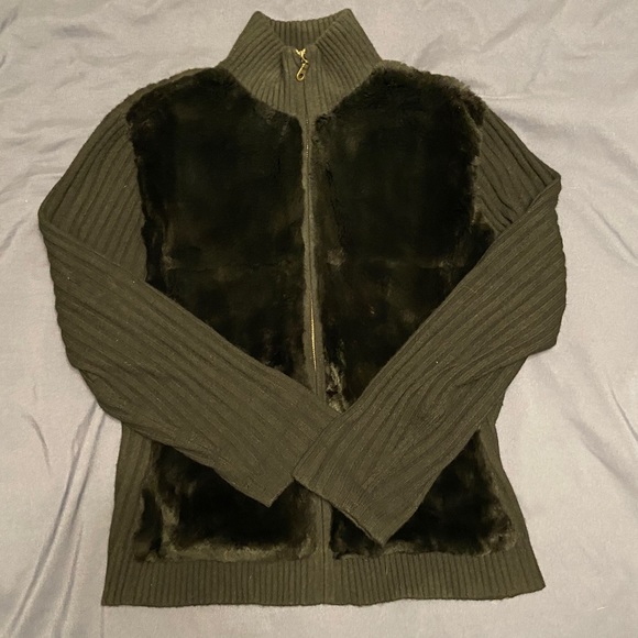 Holt Renfrew fur cardigan - Picture 1 of 3